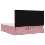 vidaXL Cadre de lit ottoman avec matelas rose 200x200 cm velours