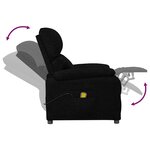 vidaXL Fauteuil de massage Noir Tissu