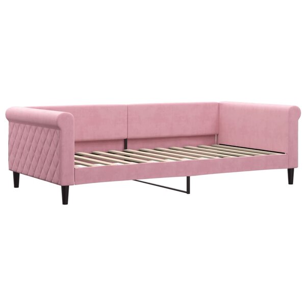 vidaXL Lit de repos rose 100x200 cm velours