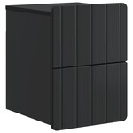 vidaXL Cabinet de chevet mural Noir 33 x 34 5 x 43 cm