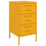 vidaXL Tables de chevet 2 Pièces jaune moutarde 36x39x68 cm