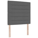vidaXL Lit à ressort avec matelas gris foncé 100x200 cm en tissu