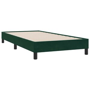 vidaXL Cadre de lit sans matelas vert foncé 100x210 cm velours