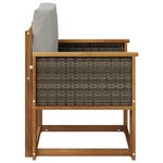 vidaXL Sofa de milieu extérieur Bois d'Acacia Massif Naturel