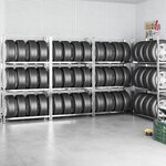 vidaXL Porte-pneus à 3 niveaux 4 Pièces Argenté 110x40x200 cm Acier