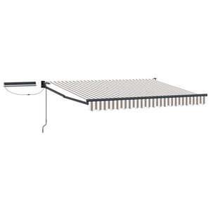 vidaXL Auvent rétractable électrique Gris clair et blanc