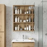 vidaXL Armoire Miroir de Salle de Bain Chêne artisan 50 x 14 5 x 70 cm
