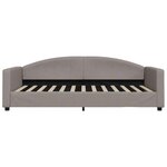 vidaXL Lit de jour avec matelas taupe 100x200 cm tissu