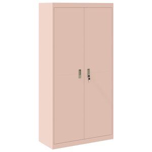 vidaXL Armoire de rangement 2 Pièces Rose 90 x 40 x 180 cm Acier