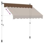 vidaXL Auvent rétractable manuel Taupe 250 cm