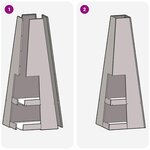 vidaXL Braise Marron 35 x 35 x 100 cm Acier résistant aux intempéries