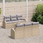 vidaXL Ensemble de canapé de jardin Beige 55 x 55 x 37 cm polyrotin