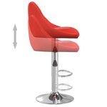 vidaXL Tabourets de bar lot de 2 rouge similicuir