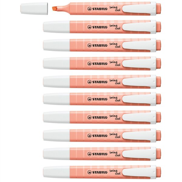 Surligneur - swing cool Pastel Edition - Teint de Pêche x 10 STABILO