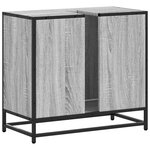 vidaXL Armoire de lavabo de salle de bain sonoma gris 65x33x60 cm