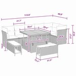 vidaXL Ensemble de canapé de jardin 9 Pièces Noir polyrotin