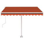 vidaXL Auvent automatique sur pied 300x250 cm Orange/marron