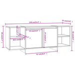 vidaXL Meuble TV chêne marron 130x35x50 cm bois d'ingénierie