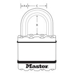 Master lock cadenas en acier 45 mm m1beurd
