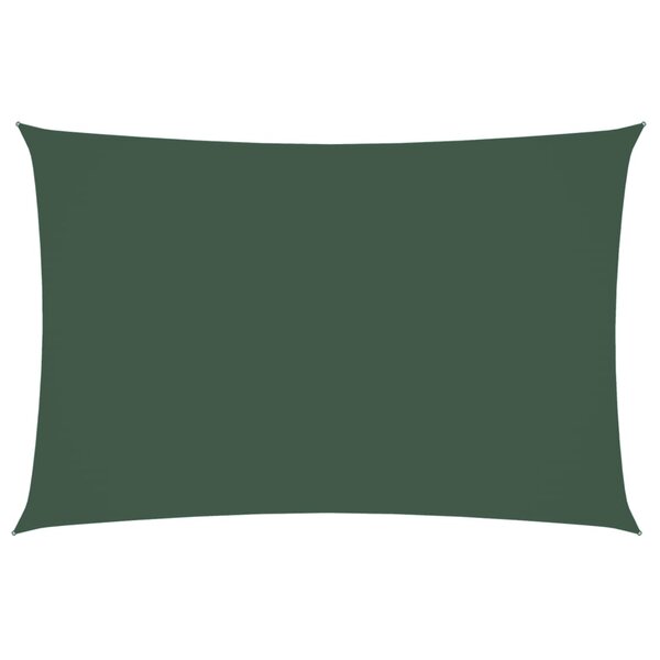 vidaXL Voile de parasol tissu oxford rectangulaire 2x4 m vert foncé