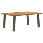 vidaXL Table à manger marron clair bois de chêne massif rectangulaire