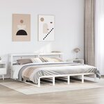 vidaXL Cadre de lit sans matelas blanc 180x200 cm bois massif de pin