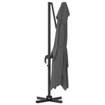 vidaXL Parasol Roma à Bras Déporté Anthracite  Noir 352 x 251 x 260 cm