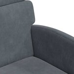 vidaXL Chaises de Salle à Manger avec Roues 2 Pièces Gris foncé Velours
