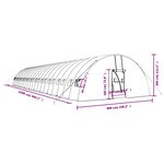 vidaXL Serre avec cadre en acier vert 132 m² 22x6x2 85 m