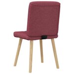 vidaXL Chaises à manger lot de 4 rouge bordeaux tissu