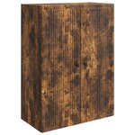 vidaXL Armoire Murale Chêne fumé 66 x 34 5 x 90 cm Bois d'ingénierie