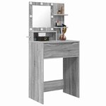 vidaXL Tables de maquillage pour chambre avec tiroir Gris Sonoma