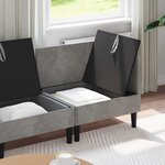 vidaXL Ensemble de meubles pour le salon 3 Pièces Gris clair Velours