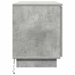 vidaXL Meuble TV avec LED Gris béton 100 x 38 x 49 cm