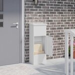 vidaXL Boîte de dépôt de colis Blanc 44.5 x 29 x 110.5 cm Acier