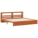 vidaXL Cadre de lit Cire marron 200 x 200 cm Bois de Pin Massif