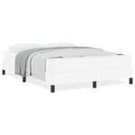 vidaXL Lit avec matelas Blanc pur 140 x 190 cm Faux cuir