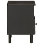 vidaXL Table de chevet noir 40x33x46 cm bois de manguier solide