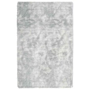 vidaXL Tapis Shaggy à poils longs NAVARRA gris argenté 130x200 cm