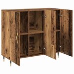 vidaXL Buffet Bois ancien 90 x 34 x 80 cm Bois d'ingénierie