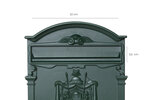 Boîte aux lettres style rétro - classique  Residencia D-2151/V  Aluminium  Vert