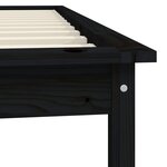 vidaXL Cadre de lit sans matelas noir bois massif