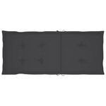 vidaXL Chaises de jardin lot de 2 et coussins anthracite Bois de teck
