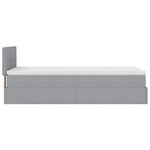 vidaXL Cadre de lit ottoman avec matelas gris clair 80x200 cm tissu