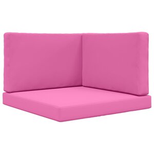 vidaXL Coussin de canapé d'extérieur 3 Pièces Rose Polyester