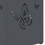 vidaXL Porte-parapluie Anthracite 15 5 x 15 5 x 49 cm Acier