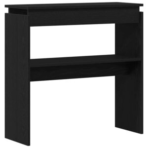 Table Console vidaXL Noir Chêne 80x30x80 cm Bois d'ingénierie