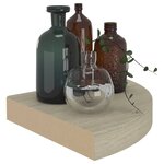 vidaXL Étagères d'angle flottantes 4 Pièces chêne 25x25x3 8 cm MDF