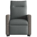 vidaXL Fauteuil inclinable électrique gris foncé tissu