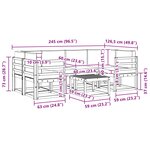 vidaXL Ensemble de canapés d'extérieur 7 pc Blanc et Beige